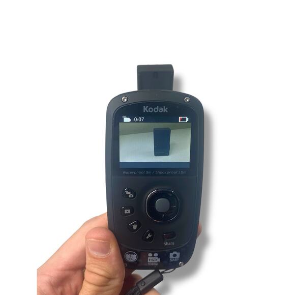 Kodak PlaySport ZX5 Portable Water & Shock Proof Camcorder Black Tested Works - Picture 1 of 2